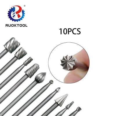 Carbide Cutter Dental Burs High Speed Tungsten Long Shank Carbide Polishing Head Carbide Rotary File Alloy Rotary