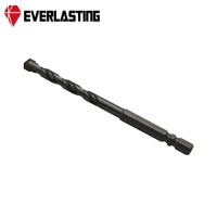 Double R Hex Shank Sand Blasted Double Flute Carbide Tipped Masonry Drill Bit for Concrete Brick Masonry Drilling