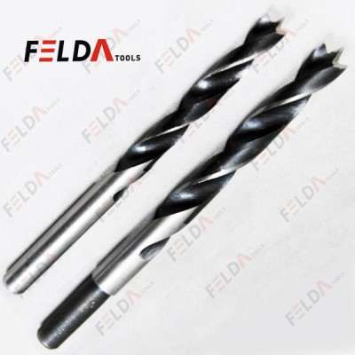 Roll Forged,Black & White Finishing Wood Brad Point Drill Bits