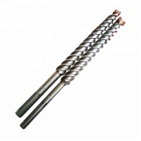 Chrome plated milled extra long masonry drill bits set in plastic bag